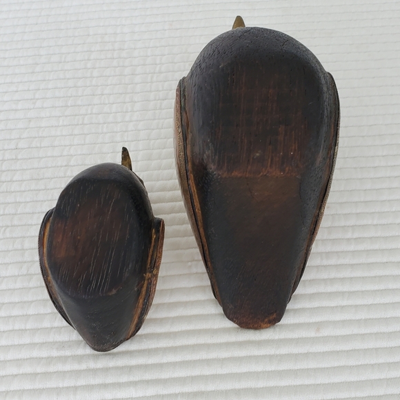 2 Ducks Brass Wood Figurines Bird Vintage 5.5"x4" & 3.5"x2.5" - Picture 7 of 13